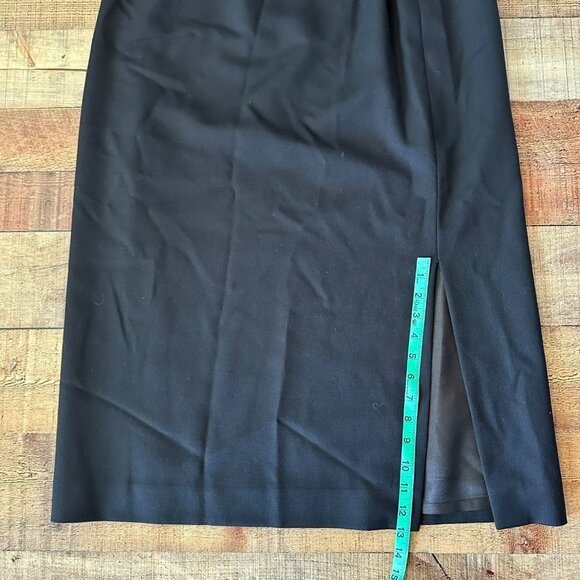 Pendleton Black Wool Midi Skirt With Side Slit Womens Size 16 - Picture 11 of 14